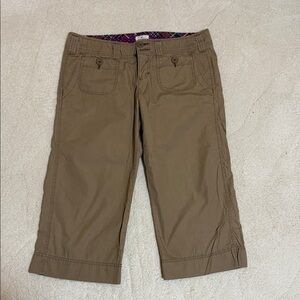 American Eagle Outfitters Girls Brown Cargo Capri Shorts